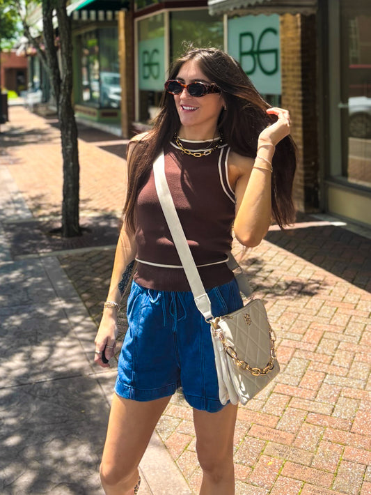 Chocolate Knit Halter