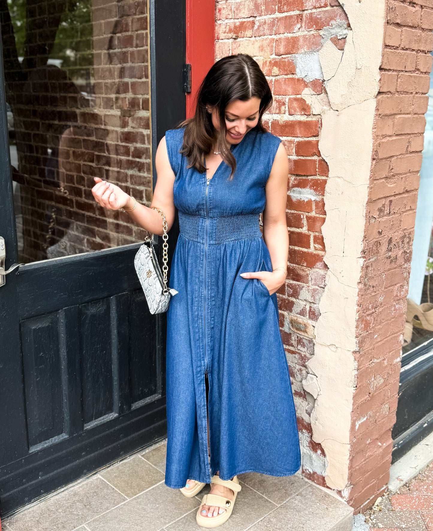 Everyday Denim Midi Dress