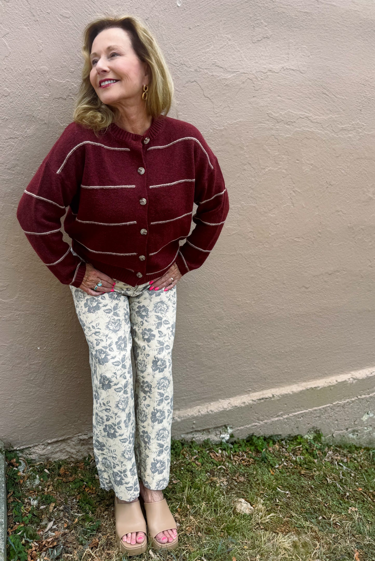 Redwood Stripe Cardigan