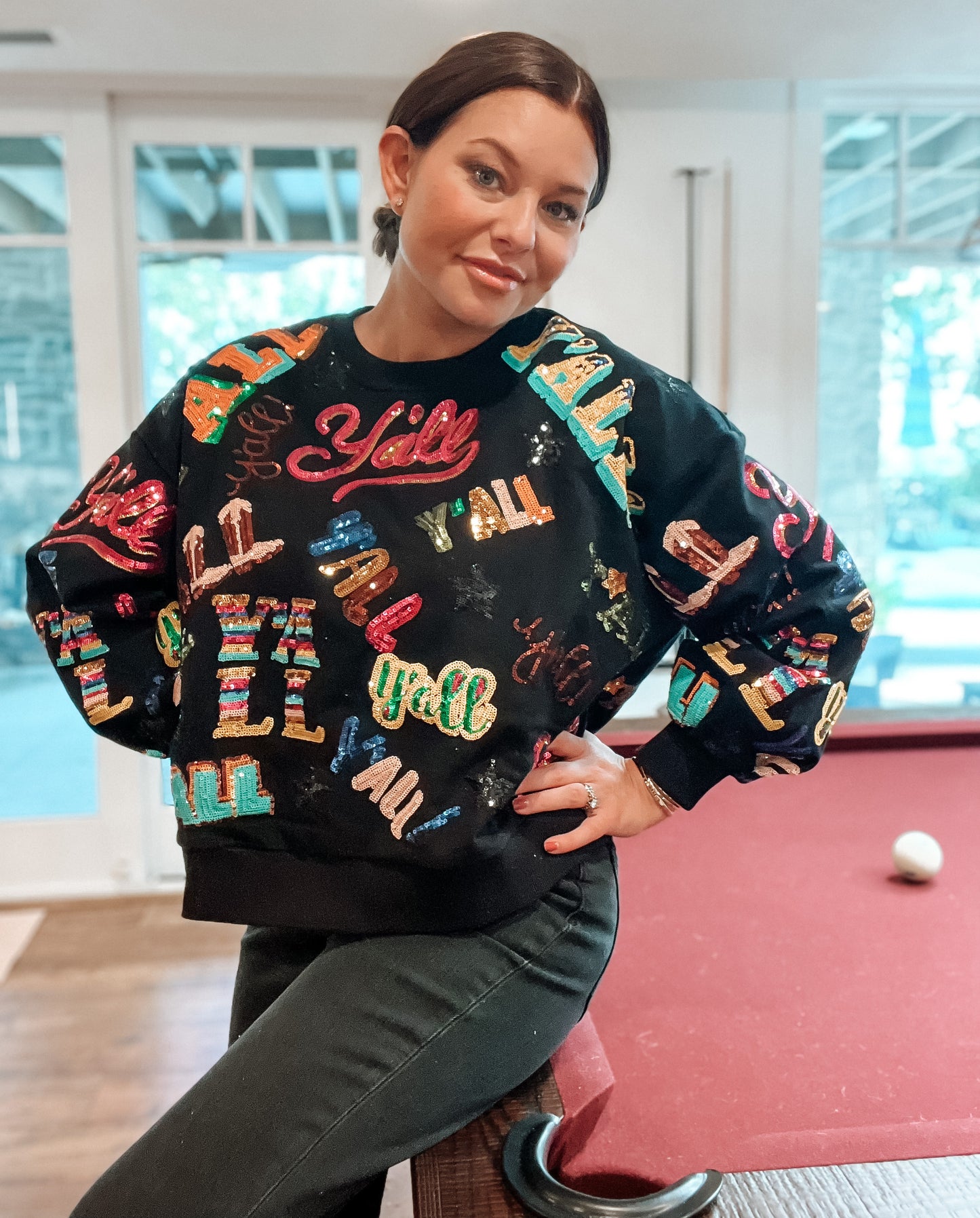 Queen of Sparkles Ya'll All Over Sweatshirt