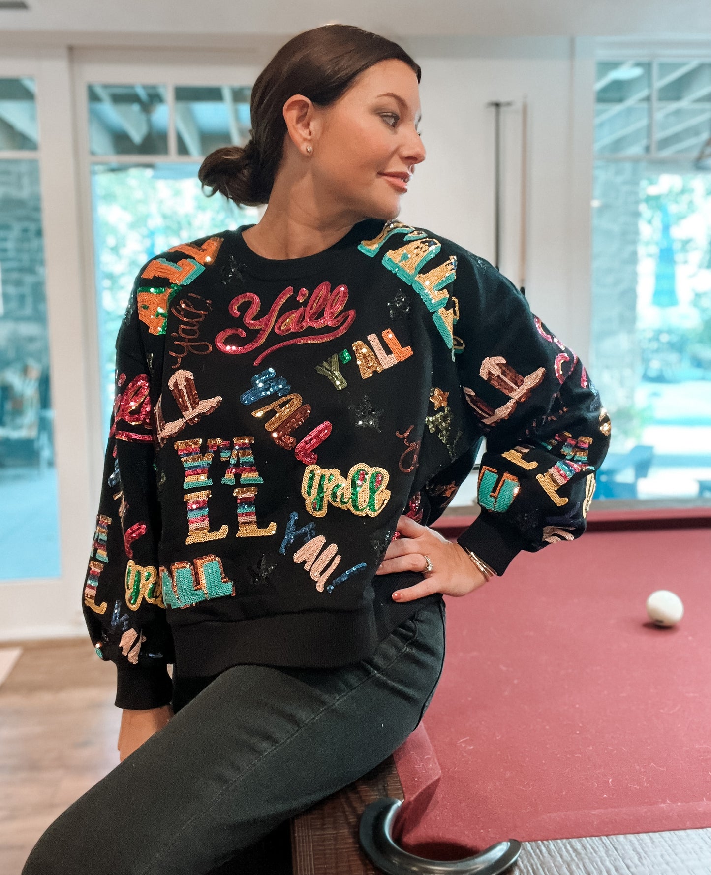 Queen of Sparkles Ya'll All Over Sweatshirt