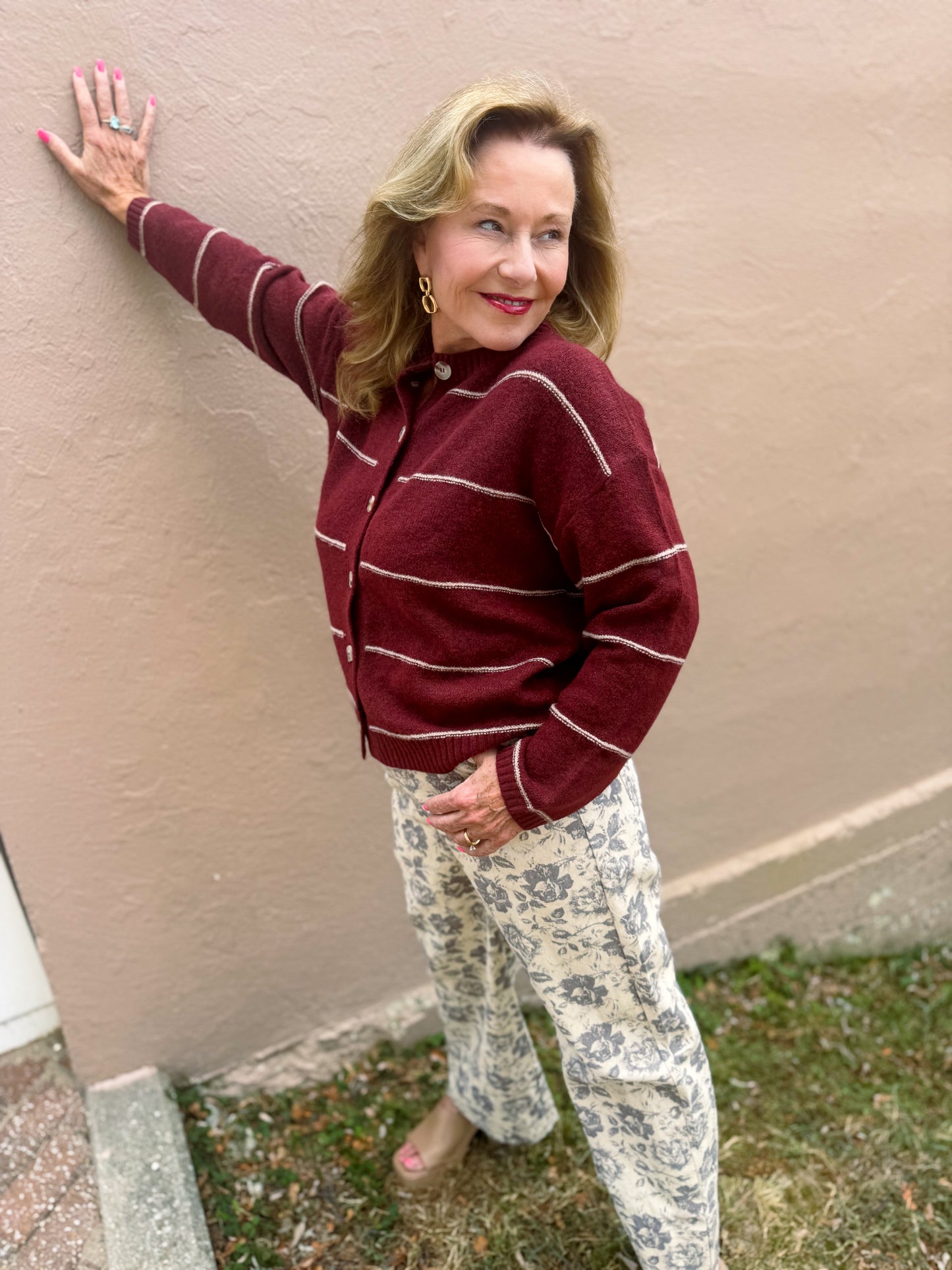 Redwood Stripe Cardigan
