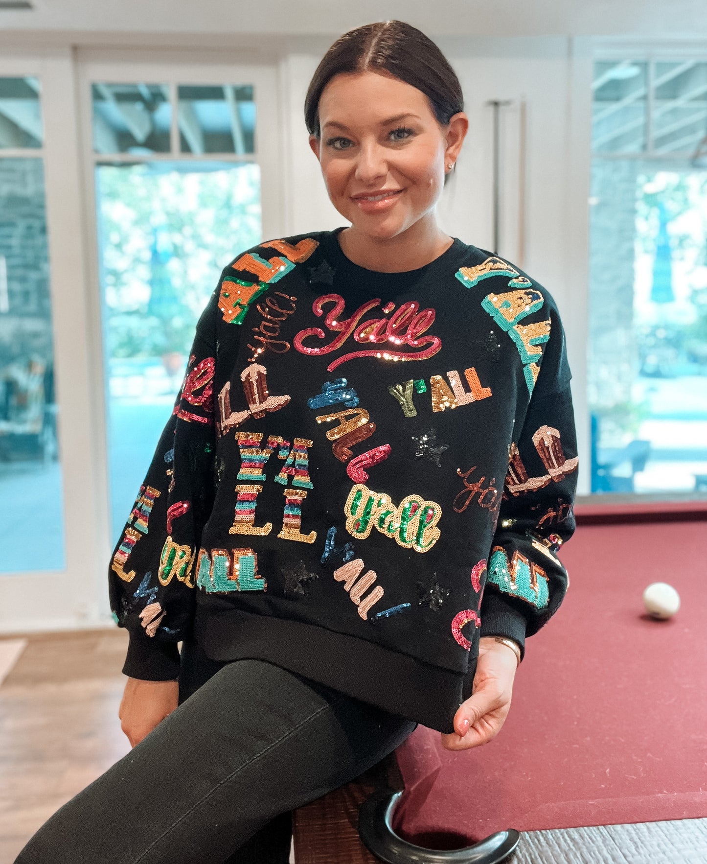 Queen of Sparkles Ya'll All Over Sweatshirt