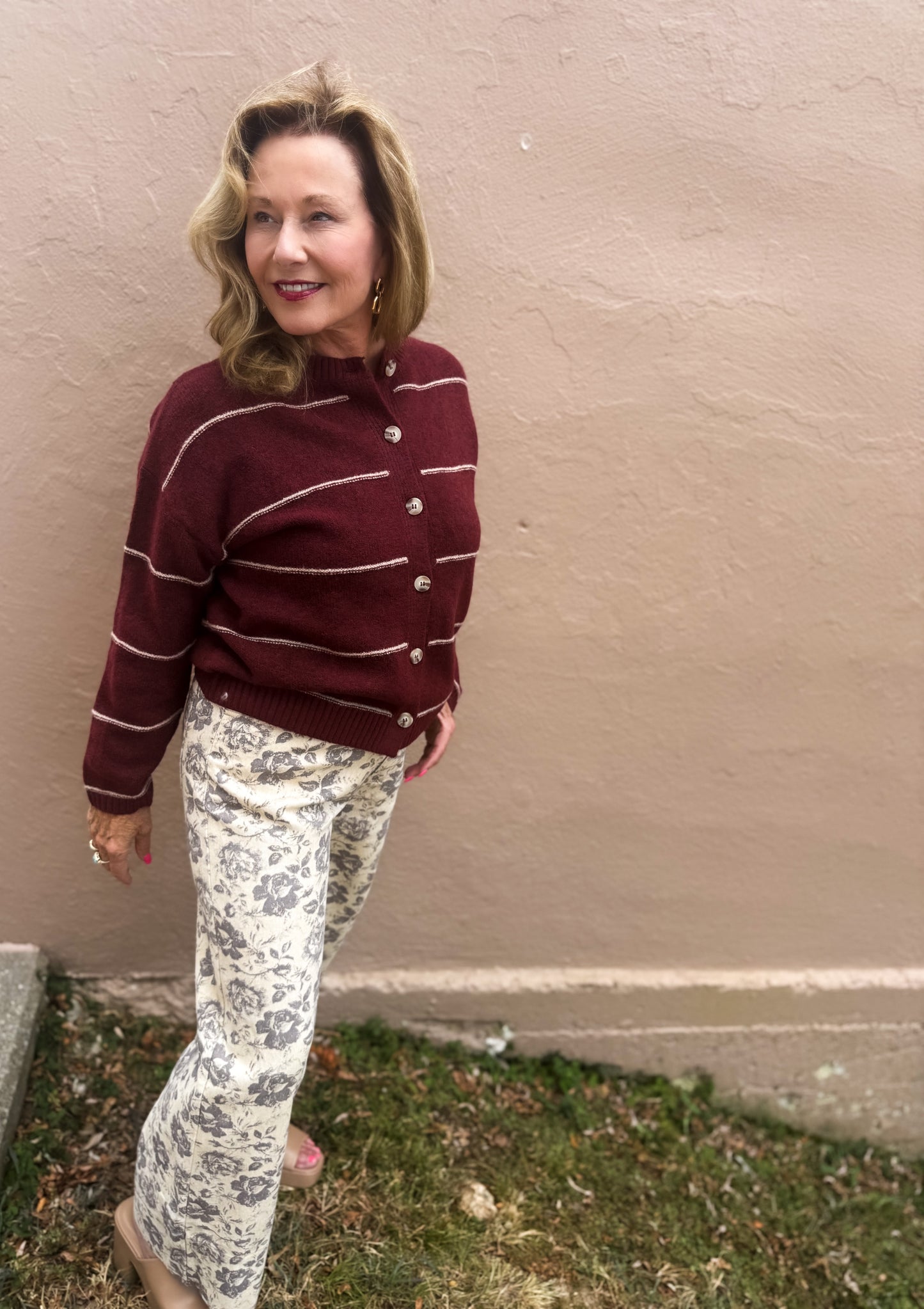 Redwood Stripe Cardigan