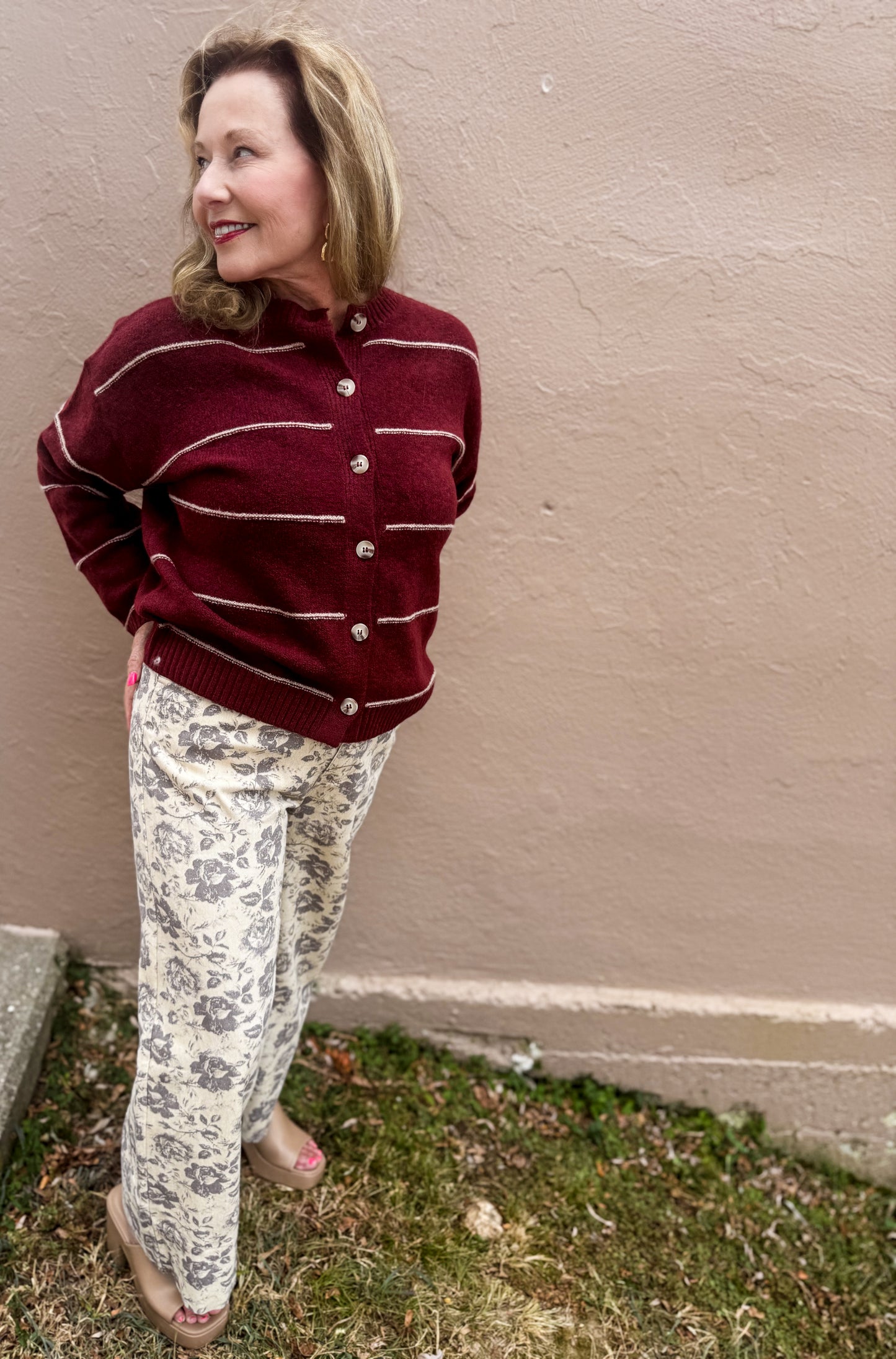 Redwood Stripe Cardigan