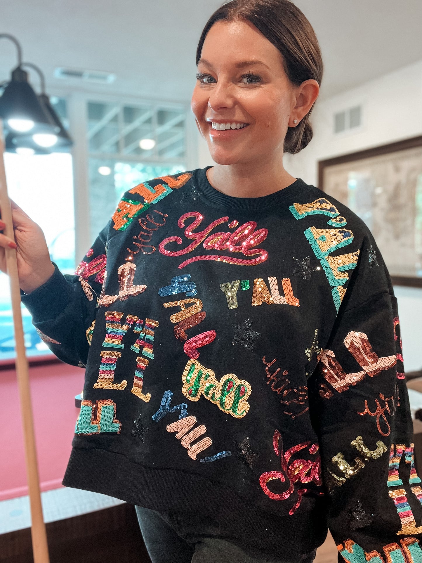 Queen of Sparkles Ya'll All Over Sweatshirt