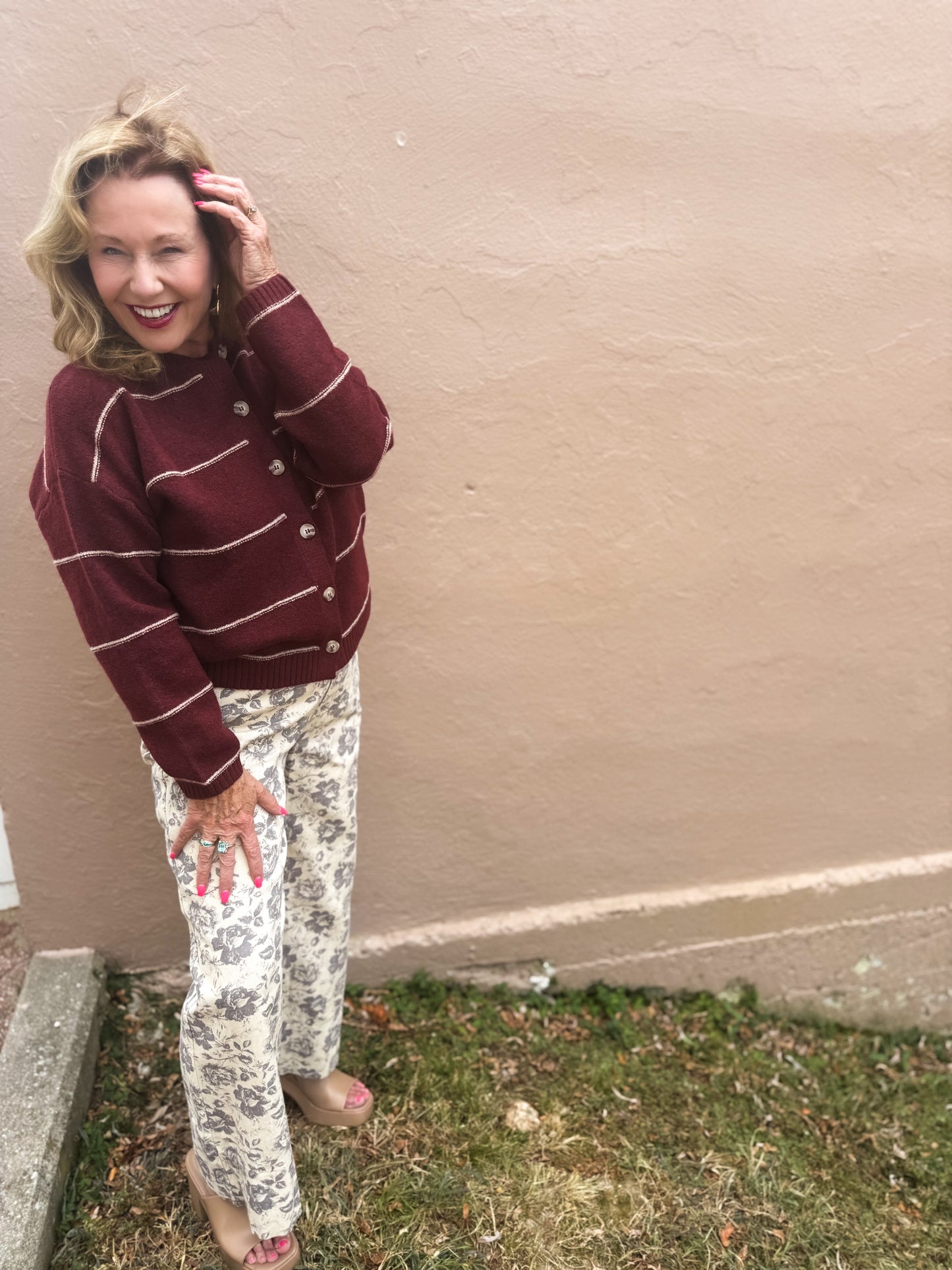 Redwood Stripe Cardigan