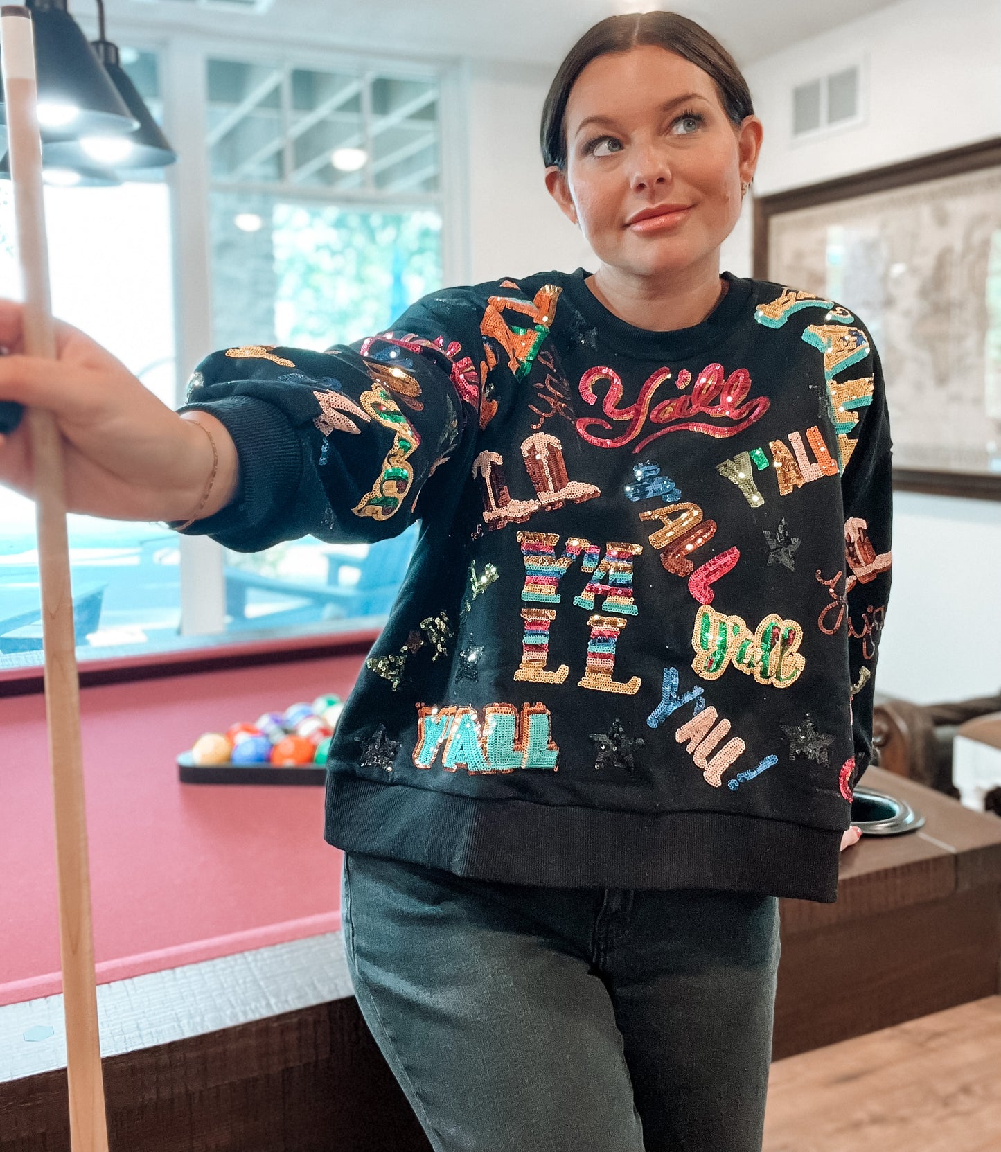 Queen of Sparkles Ya'll All Over Sweatshirt
