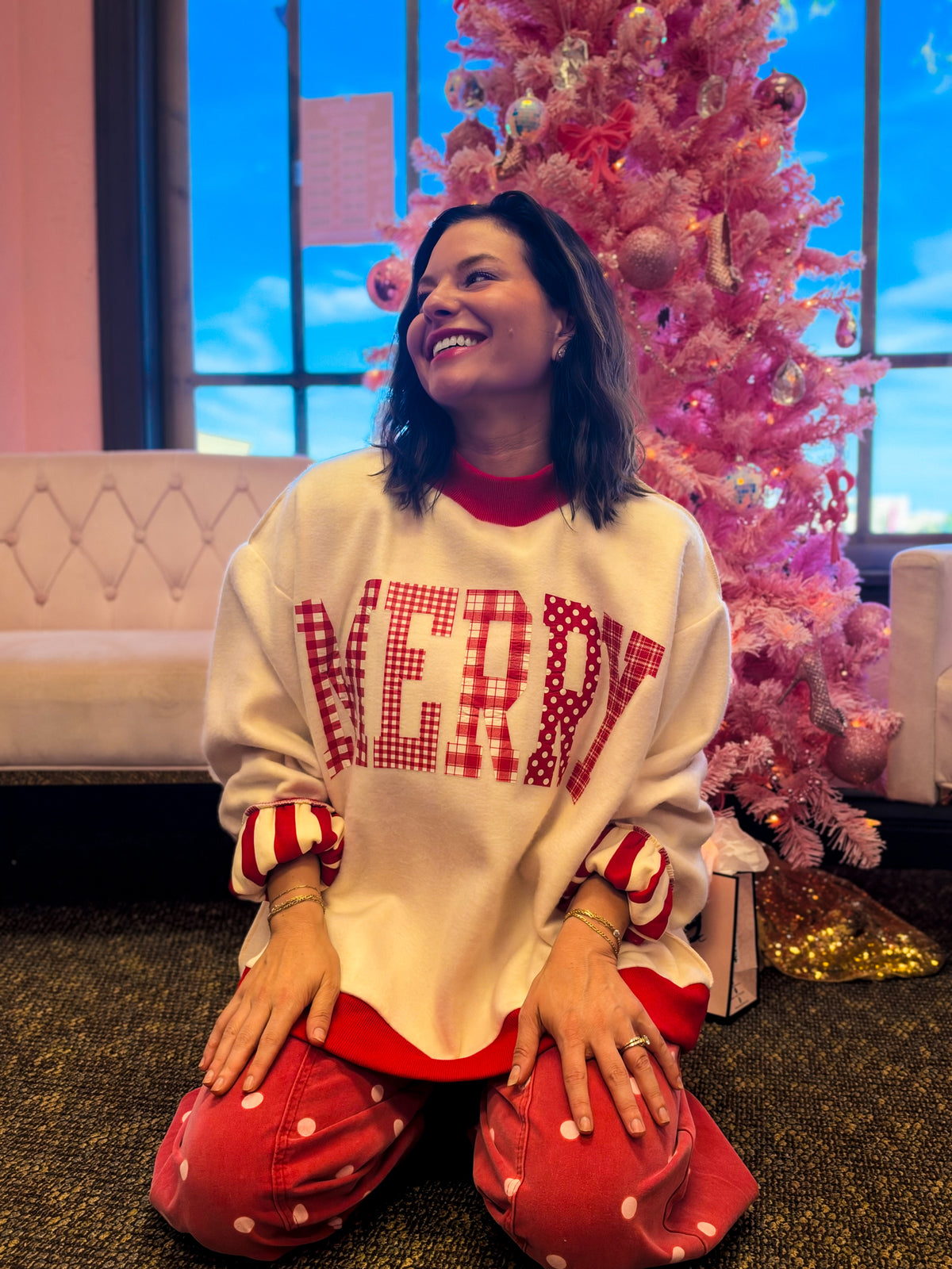 Merry & Stripe Reversible Sweatshirt
