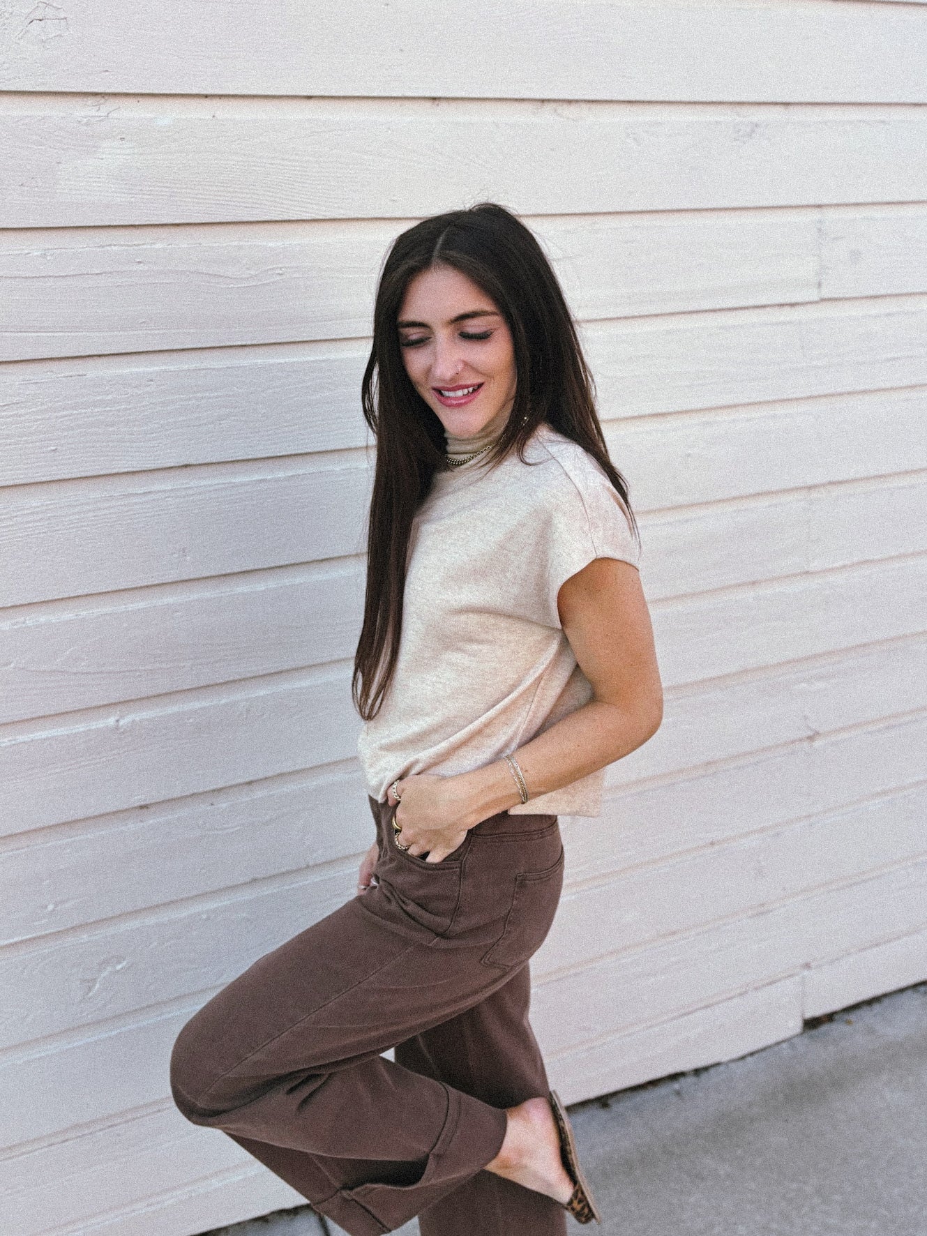 Oatmeal Mock Neck