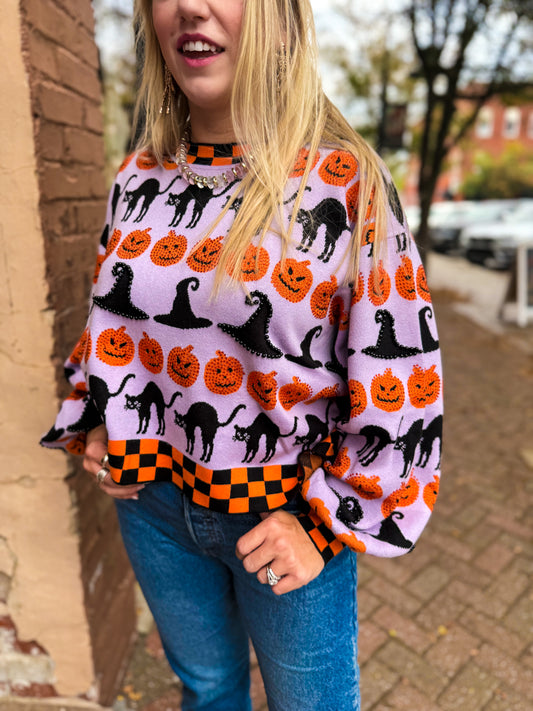 Checker Halloween Icon Sweater