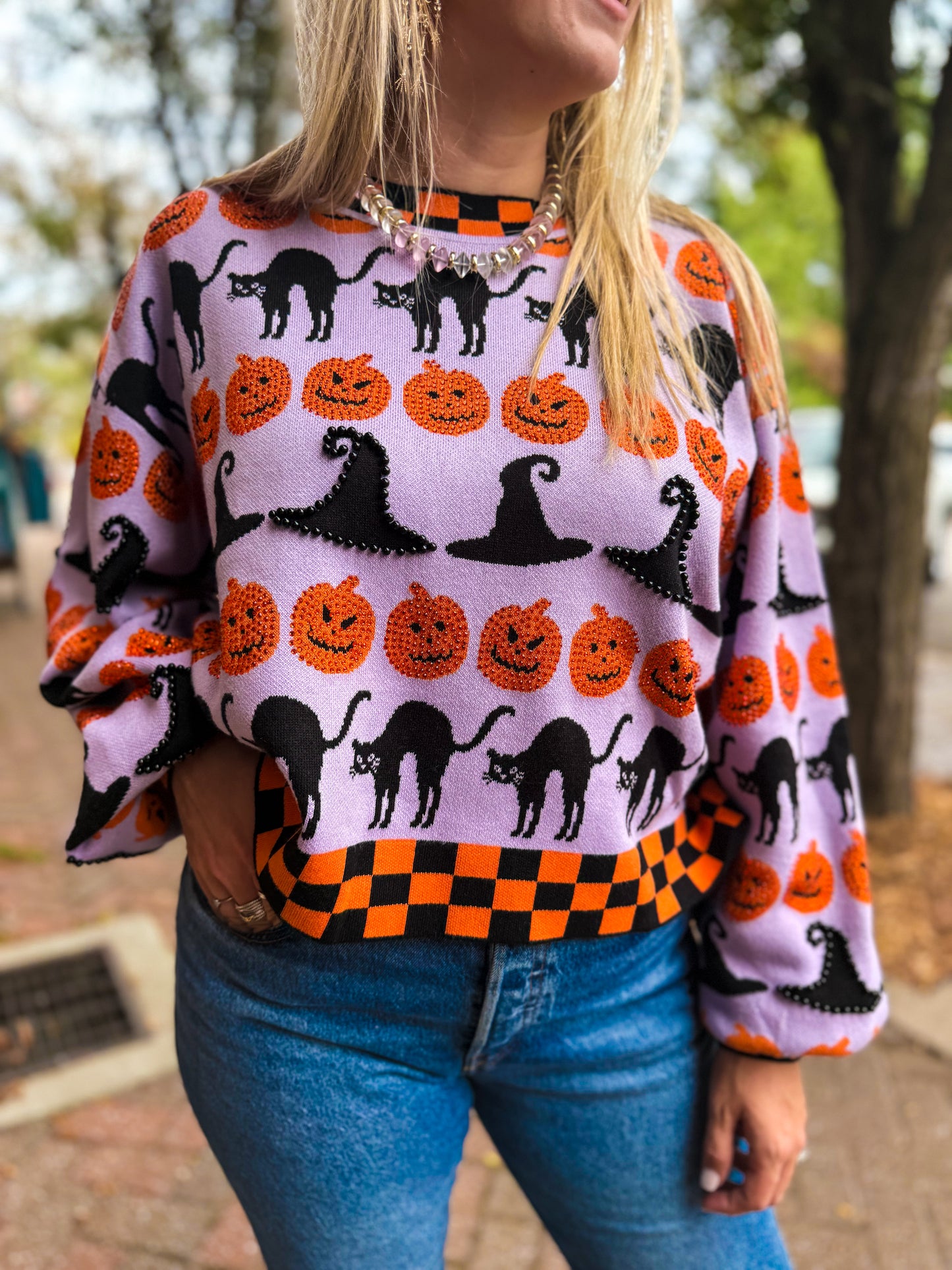 Checker Halloween Icon Sweater