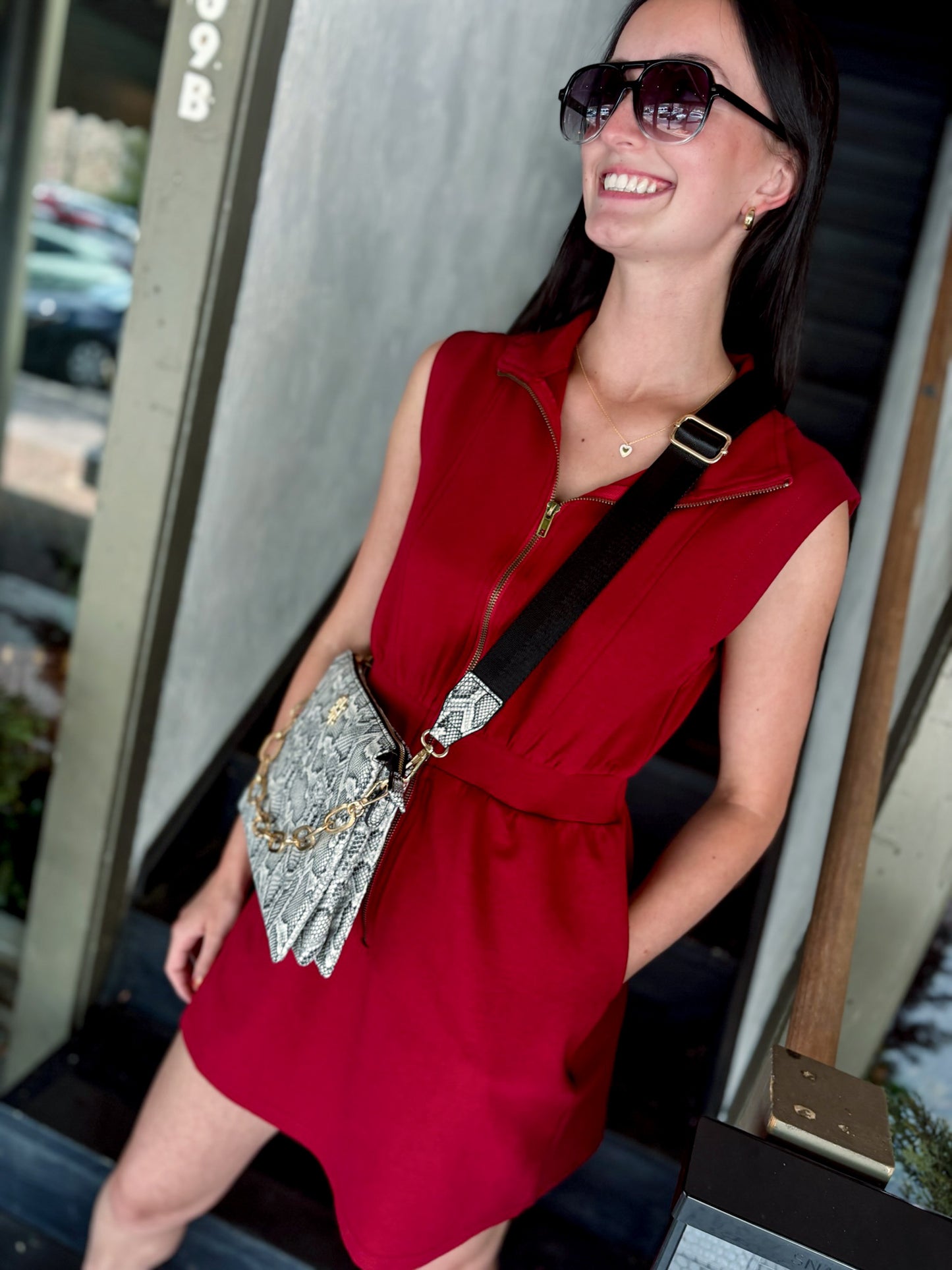Cabernet Zip Up Dress