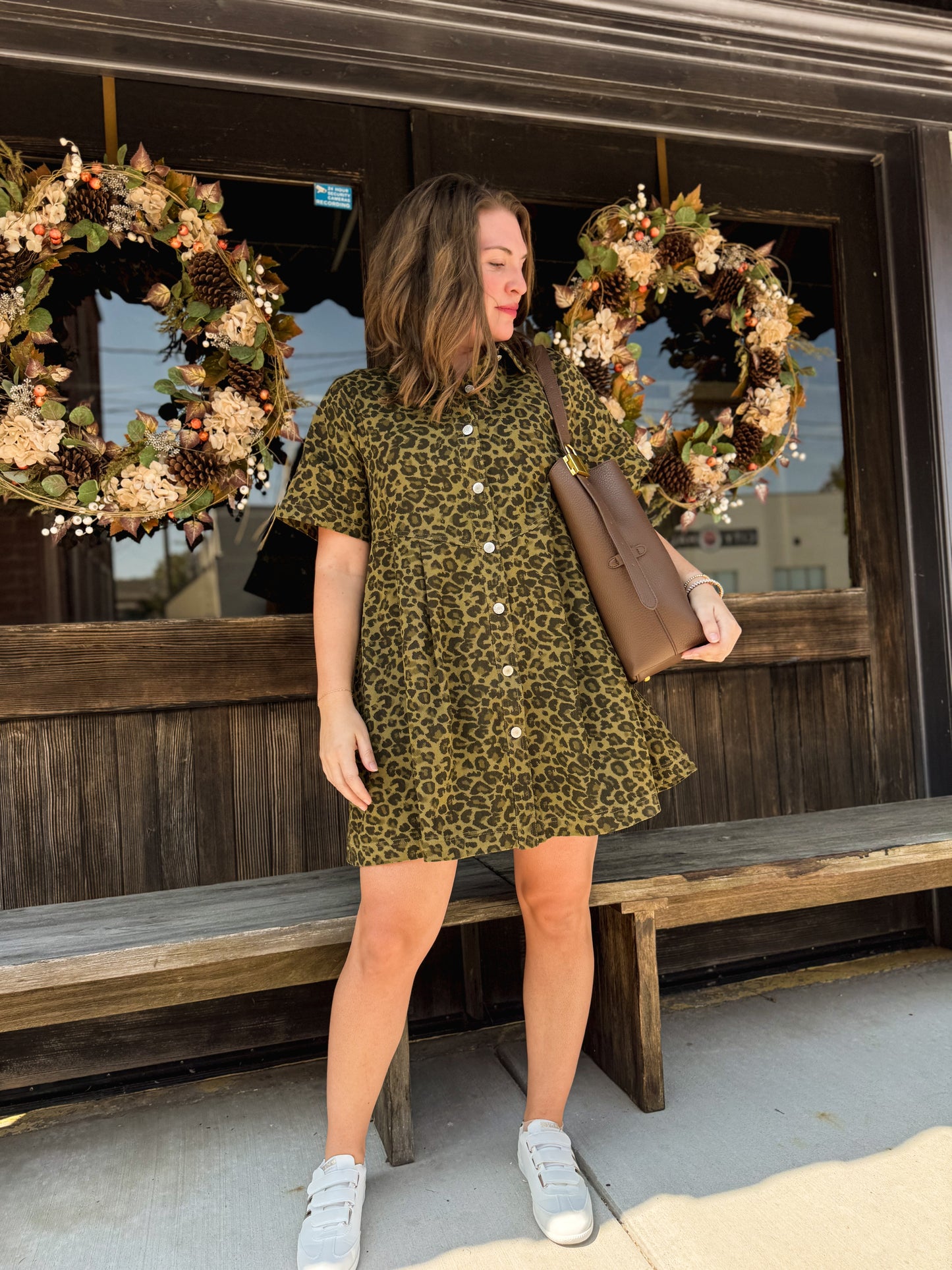 Loretta Olive Denim Dress