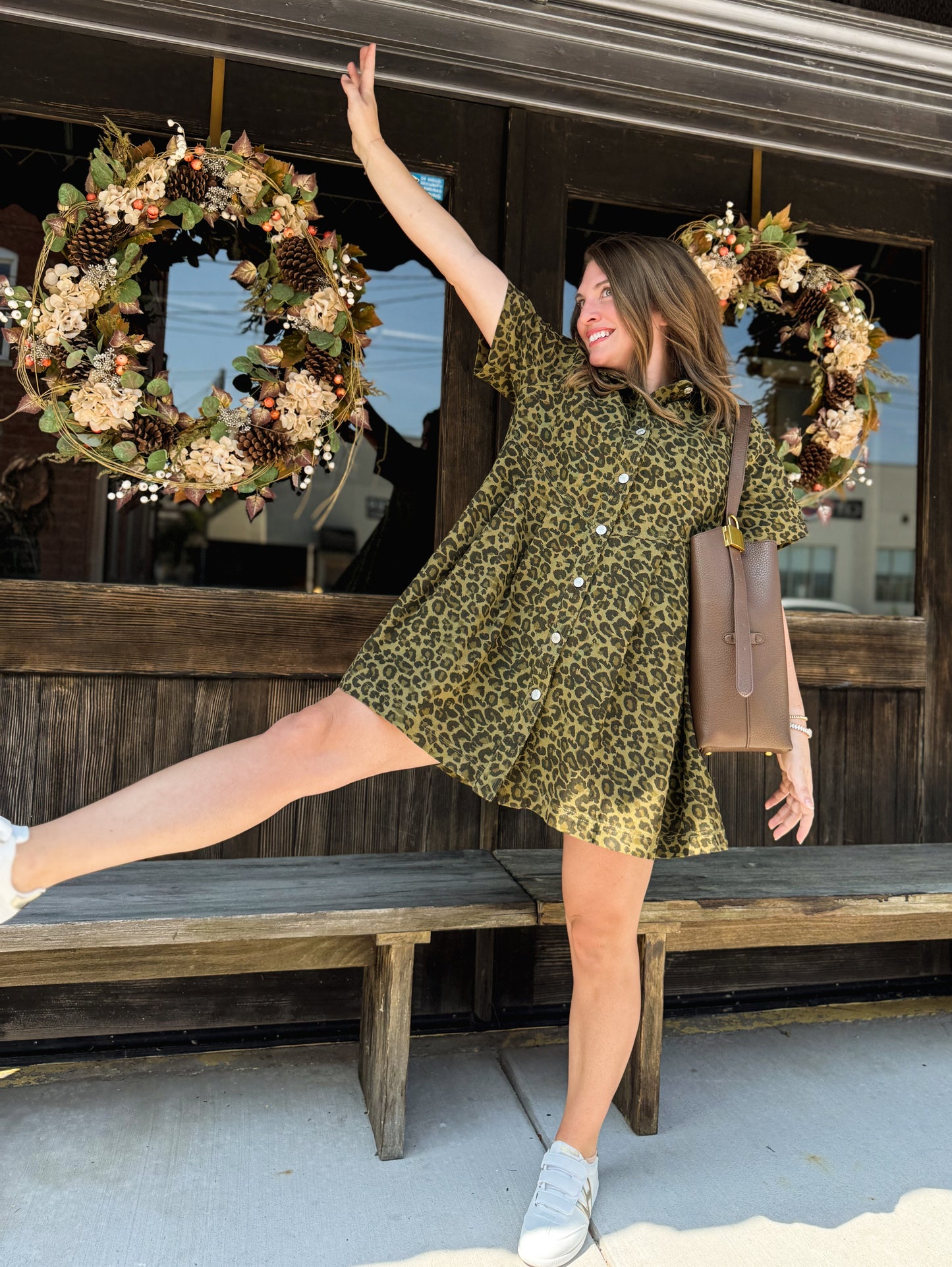 Loretta Olive Denim Dress