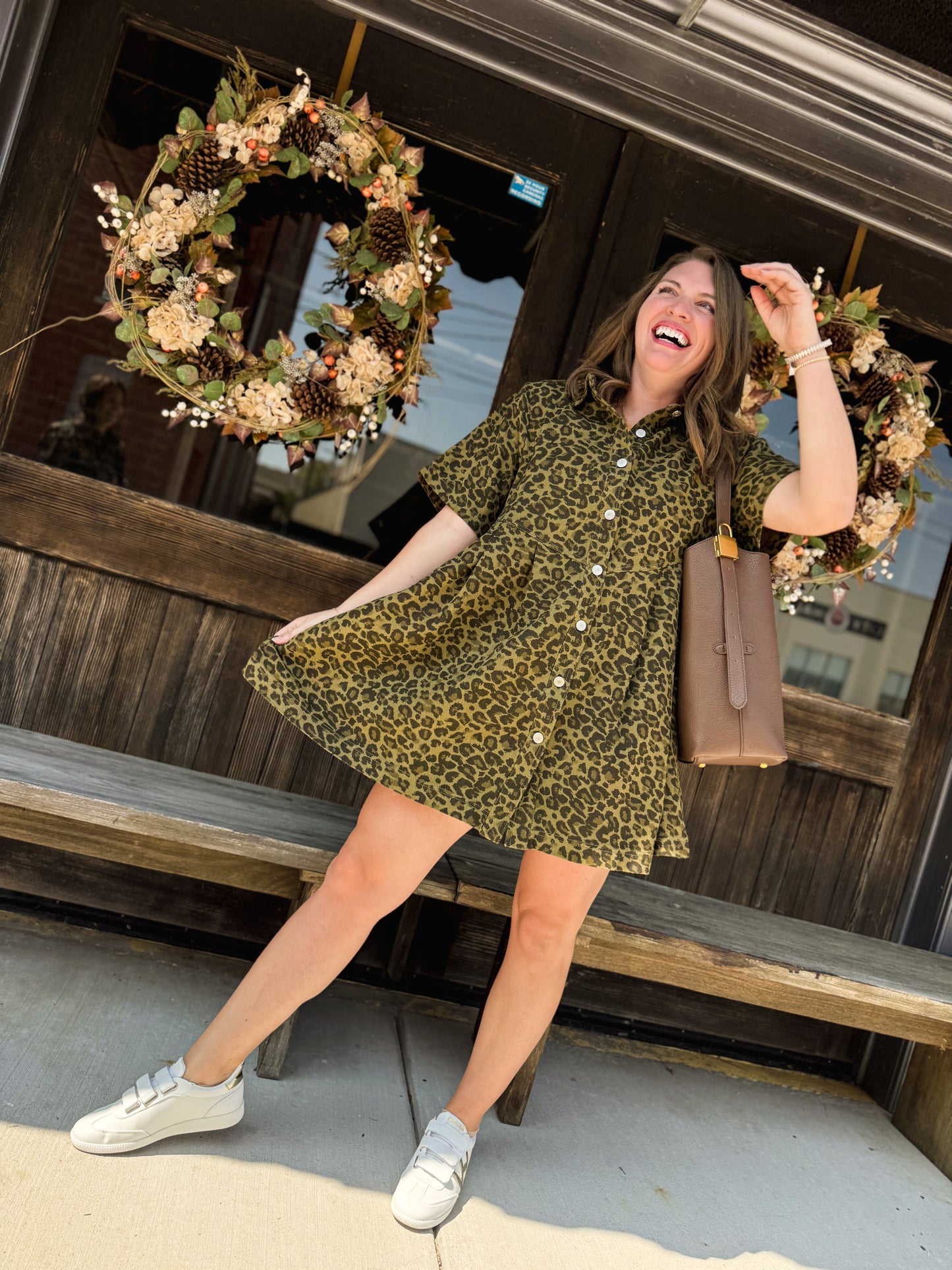 Loretta Olive Denim Dress