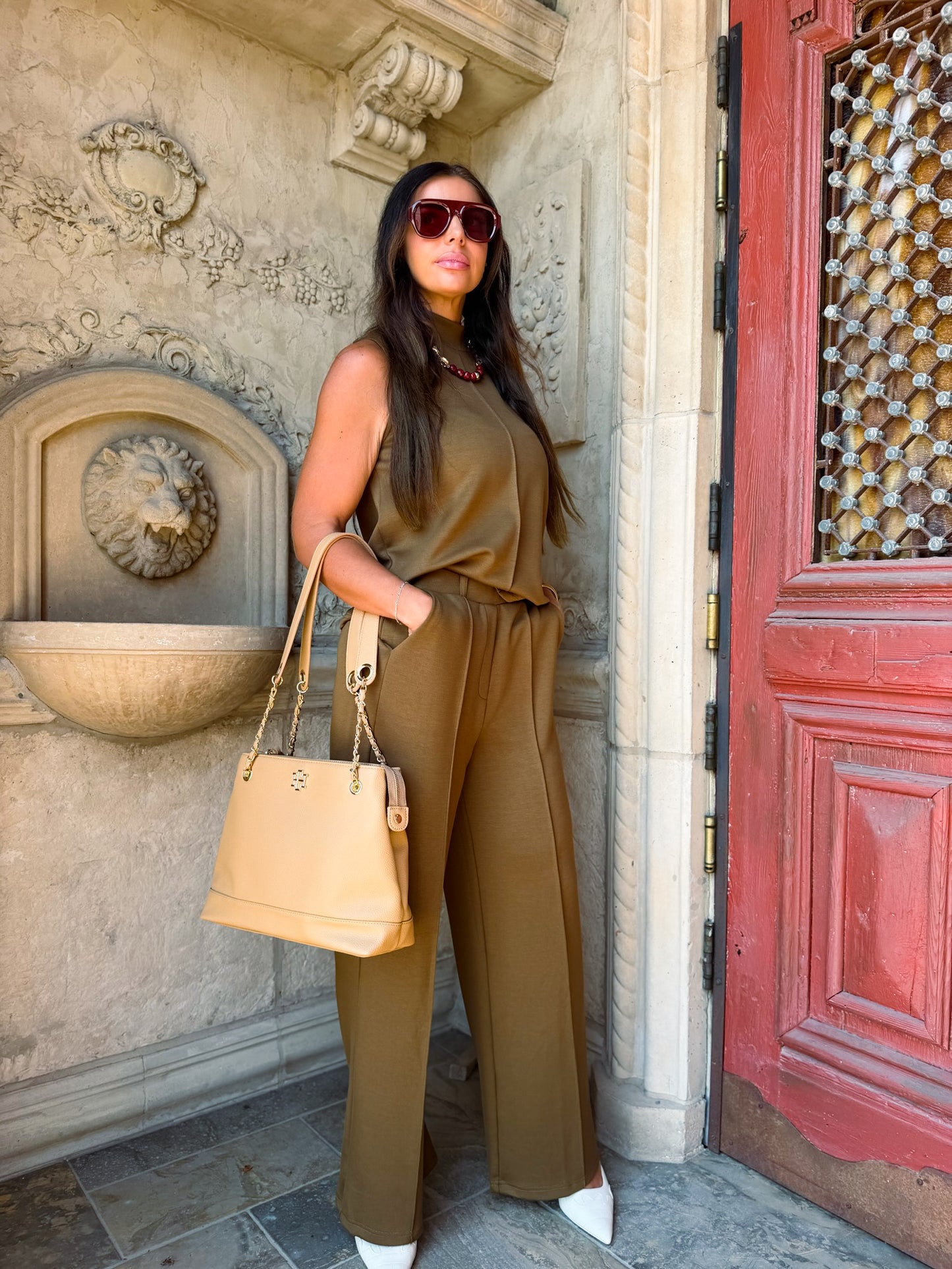 Martini Olive Mockneck Tank