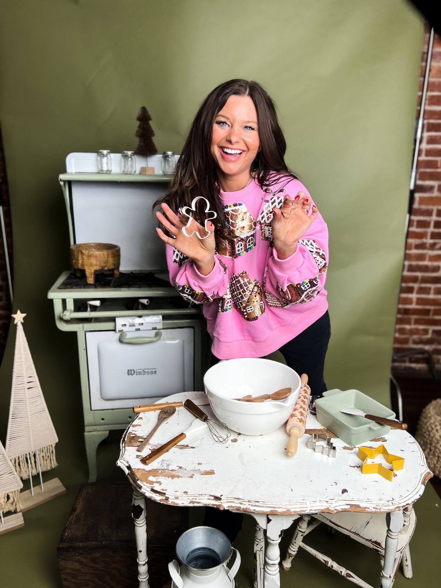 Pink Gingerbread House Sweatshirt