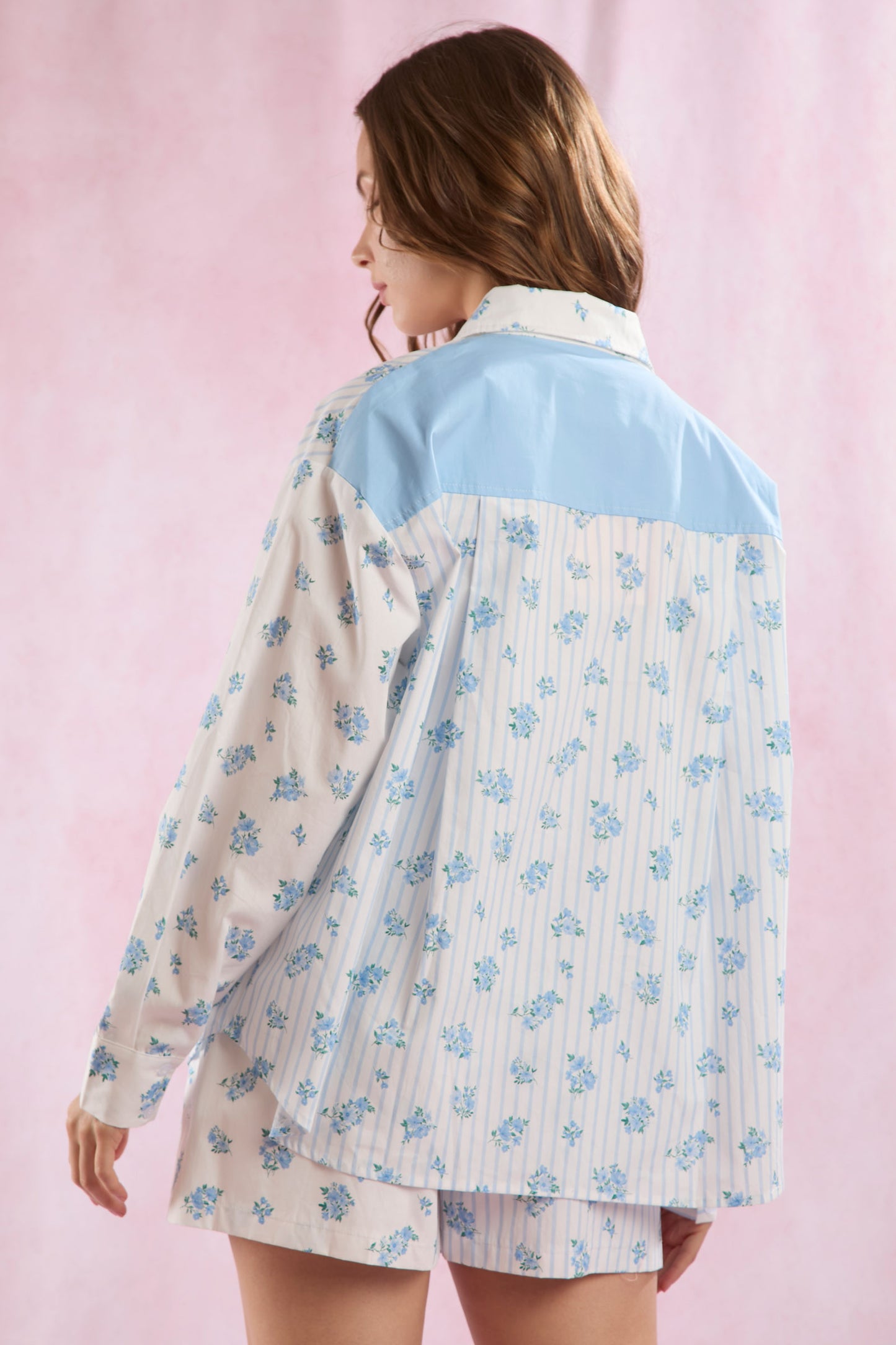 Bluebell Breeze Button-Up