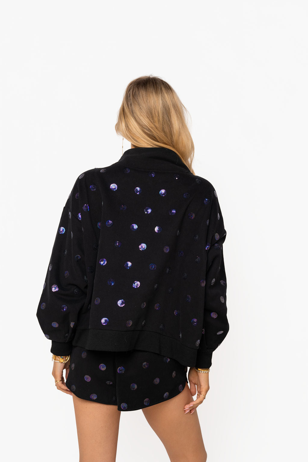 Black Polka Dot QOS Sparkle Short