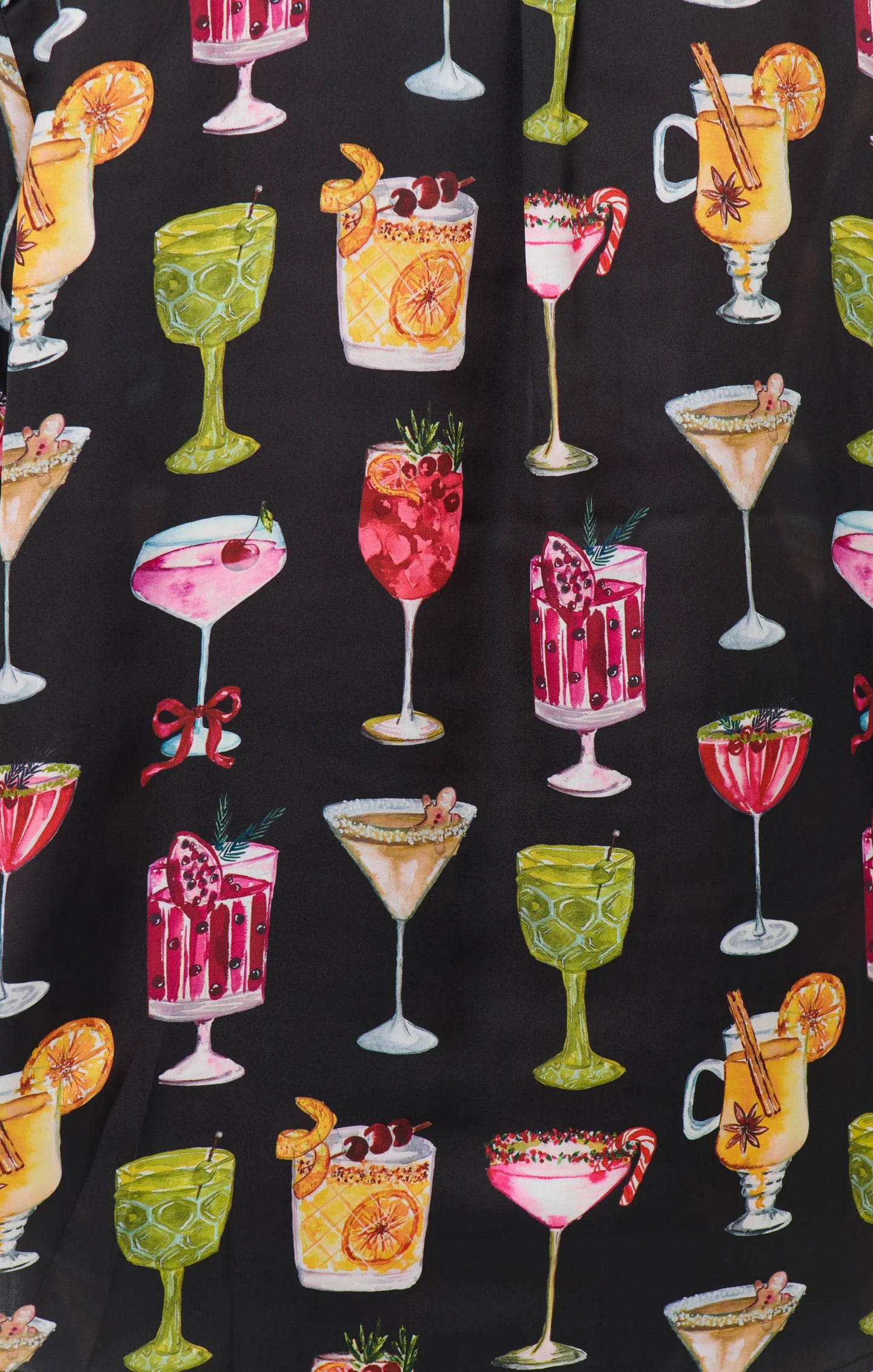 Holiday Cocktails Silky Classic PJ Set