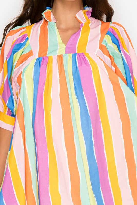 Sirena Stripe Short Dress