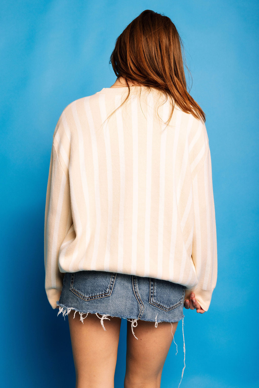 Beige Stripe Trout Sweater