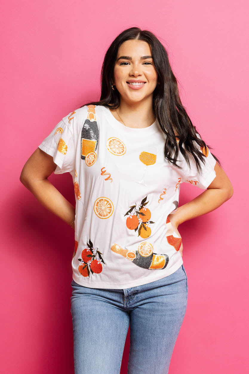 White Mimosa Icon Tee