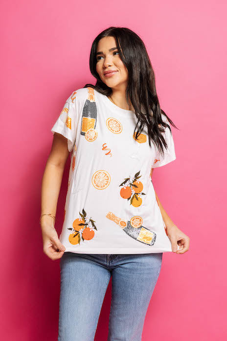 White Mimosa Icon Tee
