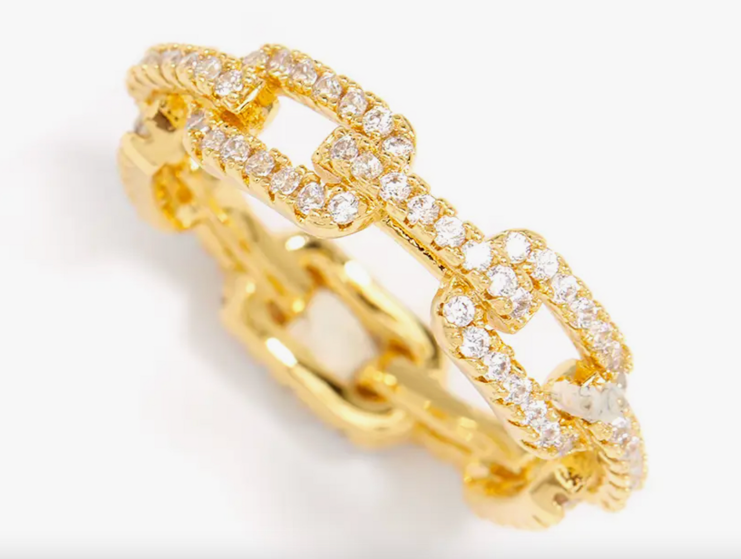 Crystal Links Ring