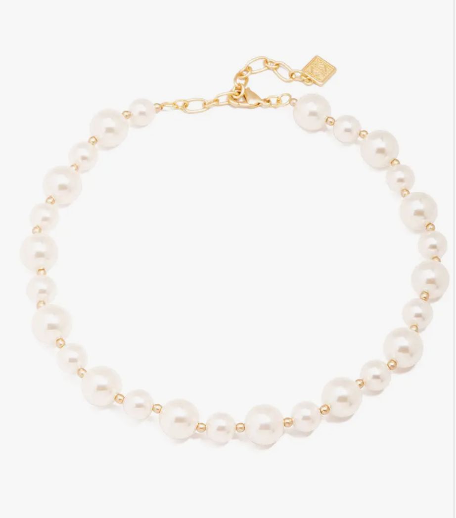 Mixed Pearl Collar Necklace