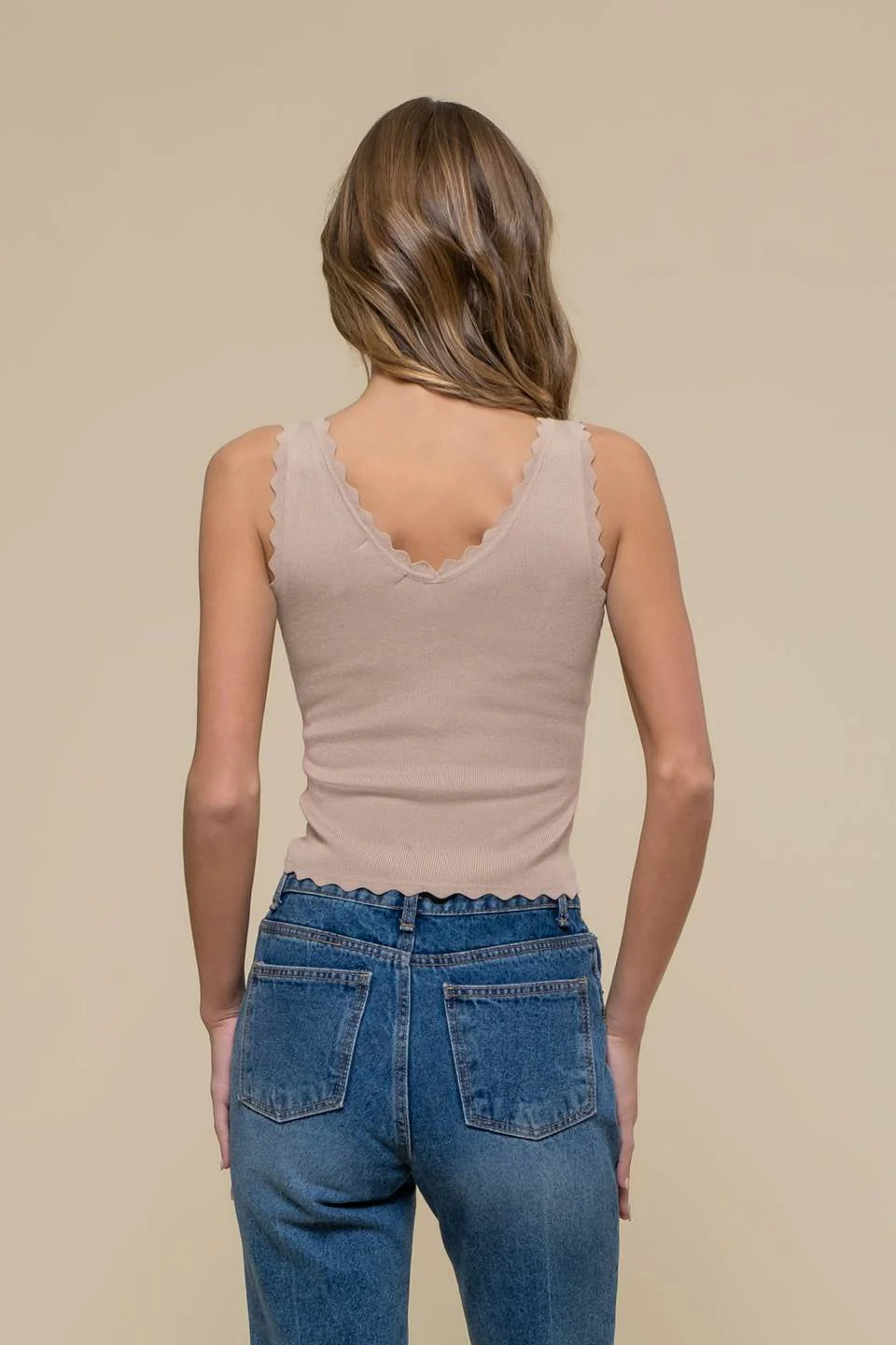 Scallop Edge Knit Tanks