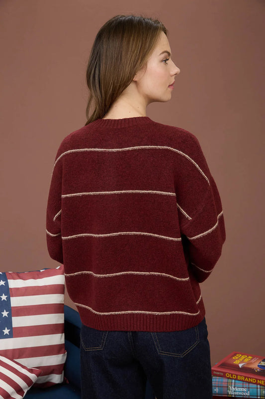 Redwood Stripe Cardigan