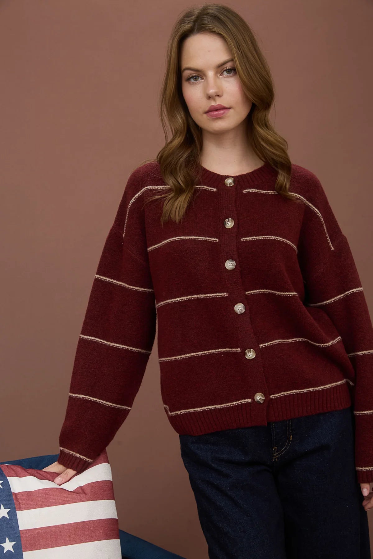 Redwood Stripe Cardigan