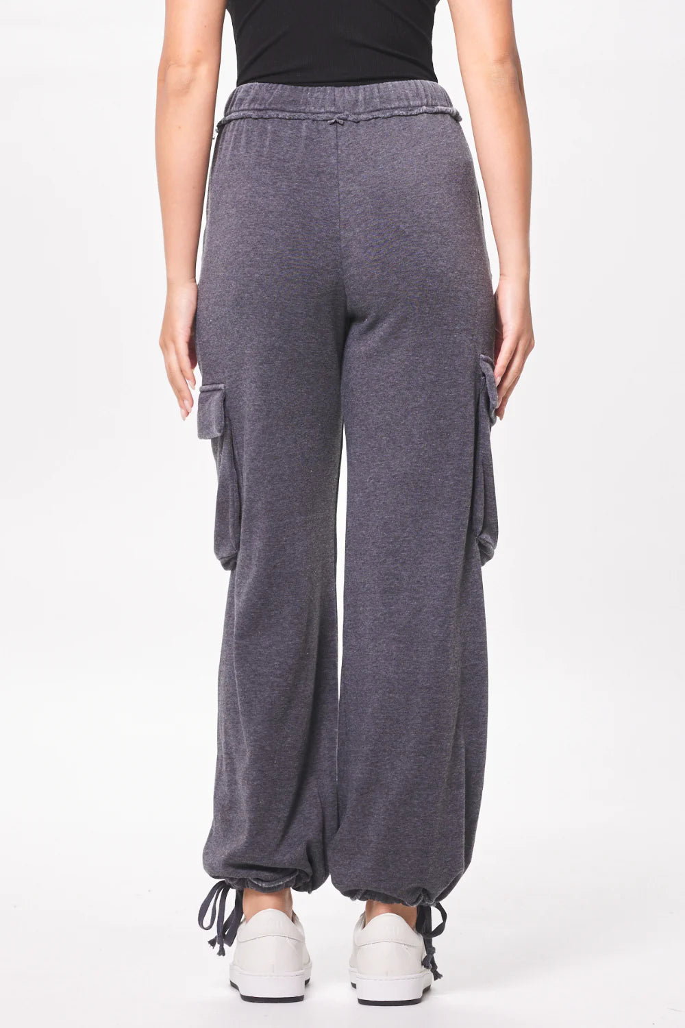 Washed Charcoal Cashmere Fleece Jogger