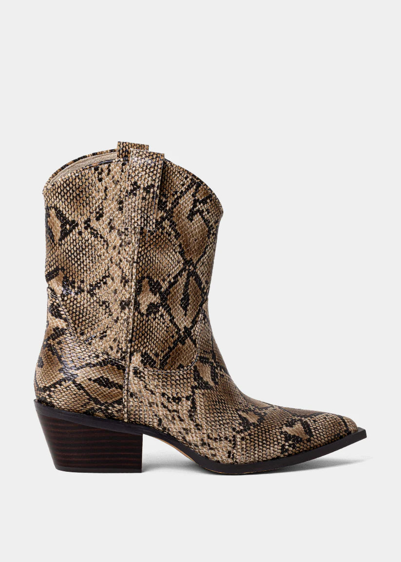 Zouzou Natural Snake Western Boot