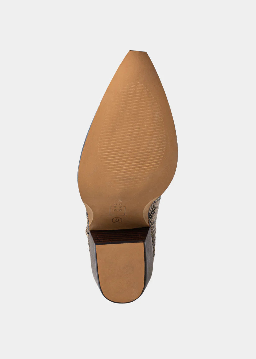 Zouzou Natural Snake Western Boot