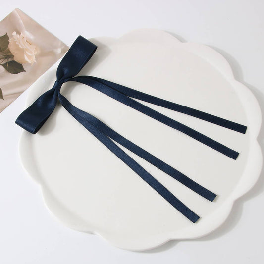 Long Ribbon Bow Hair Clips