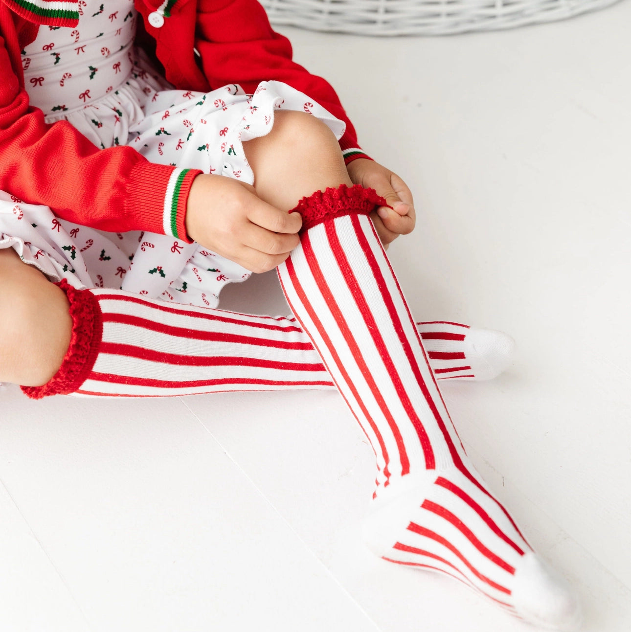 Classic Christmas Knee High Socks