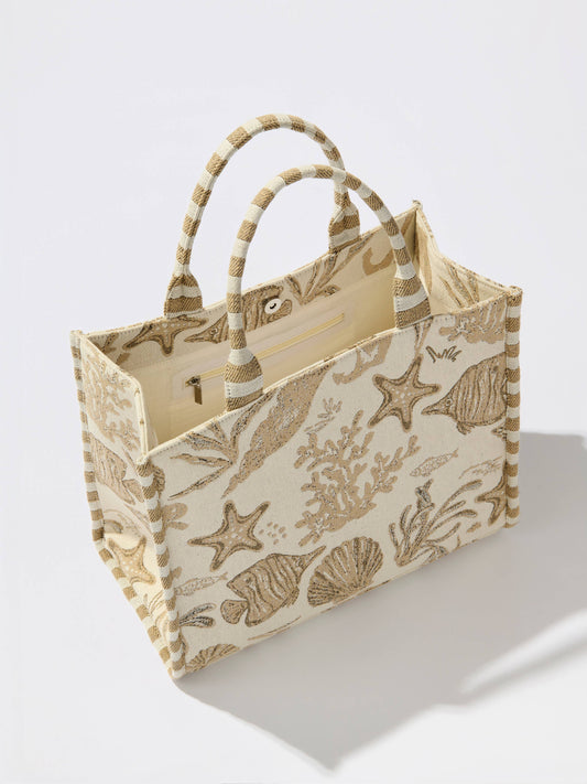 Coastal Jacquard Tote