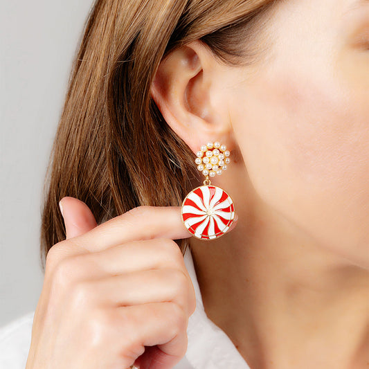 Peppermint Candy Earrings