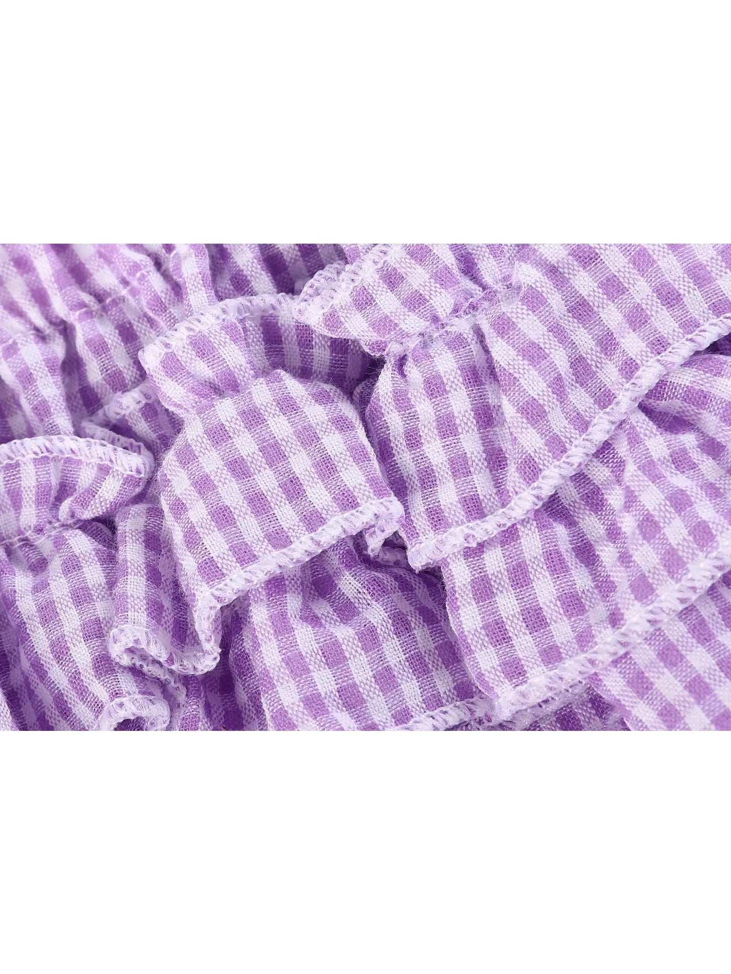 Purple Seersucker Cotton Baby Bloomers