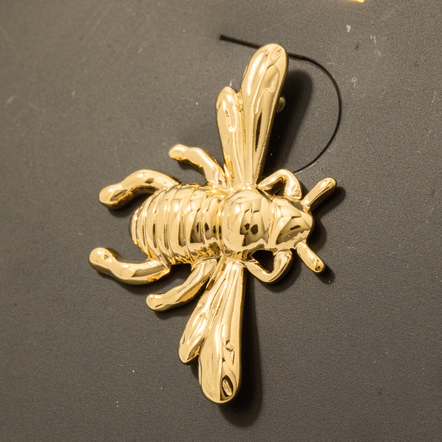 Gold Dipped Bumble Bee Large Stud Earrings