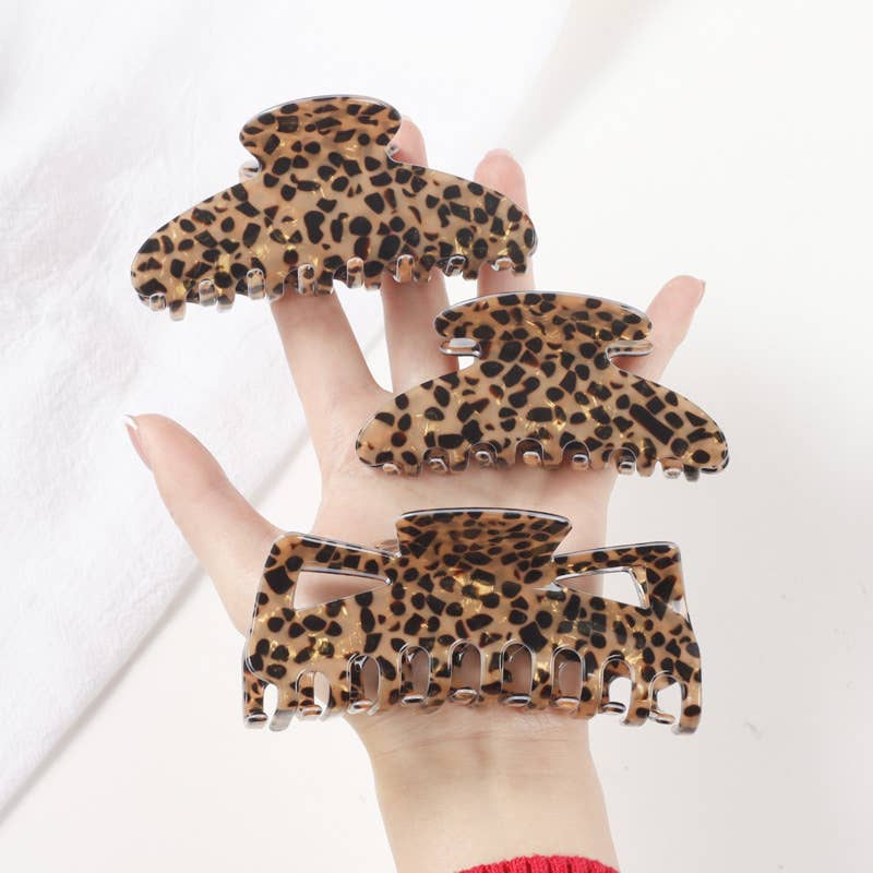 Retro Leopard Print Hair Clip