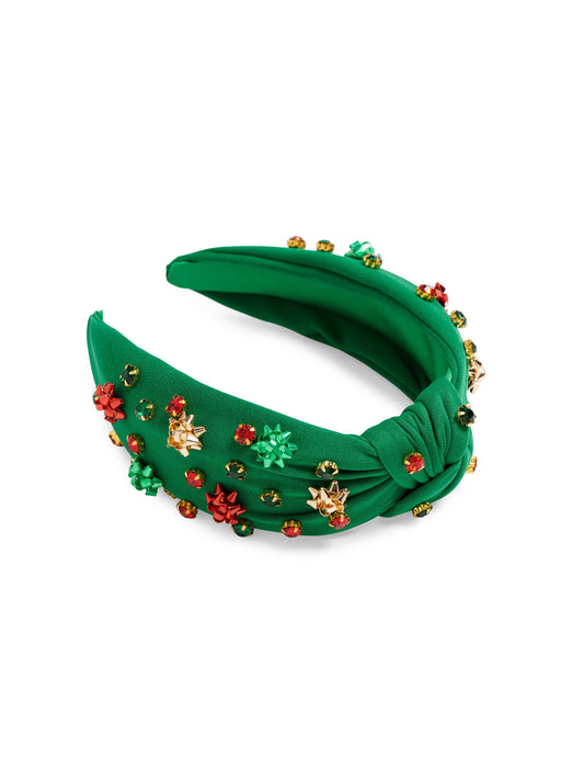 Green Gift Bow Knotted Headband