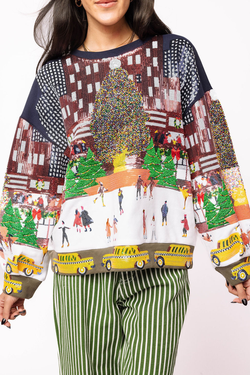 Sequin Rockefeller Center at Christmas Sweatshirt