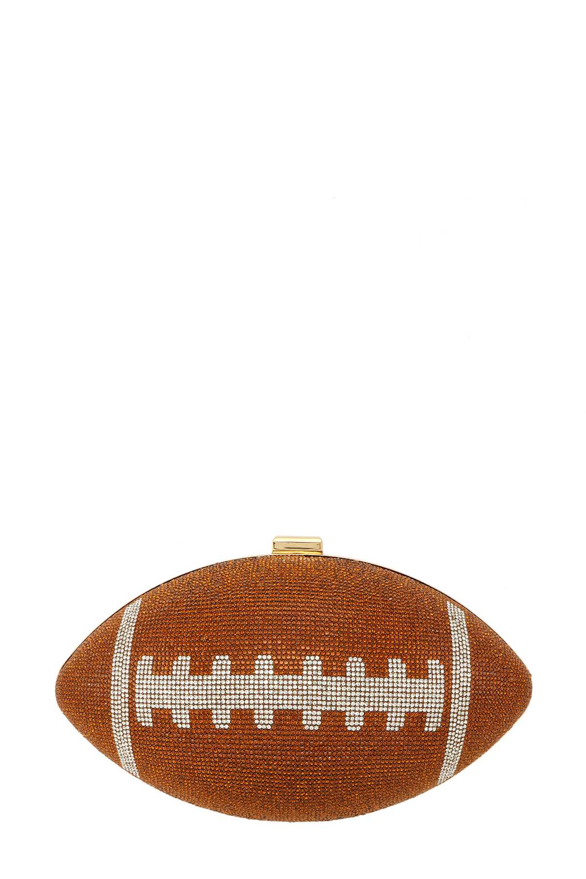 FULL RHINESTONE FOOTBALL CLUTCH