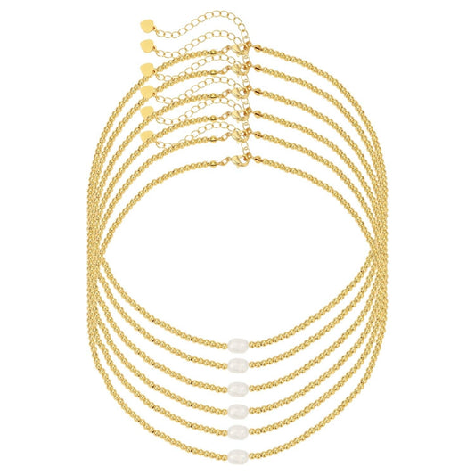 Beaded Necklace With Pearl Accent
