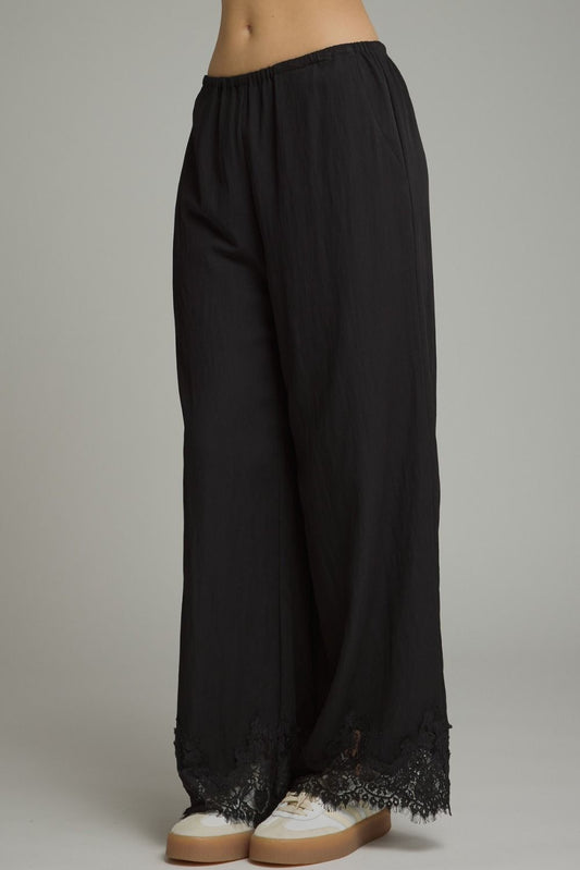 Midnight Romance Lace Trim Pants