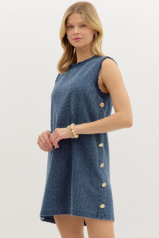 Twill & Trim Dress